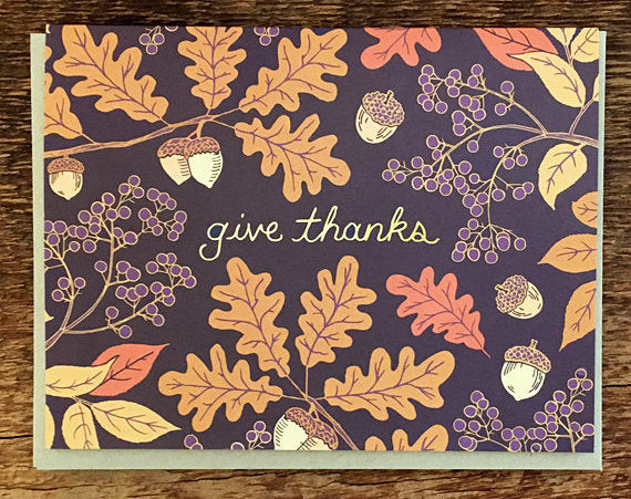 Give Thanks (Gold Foil)
